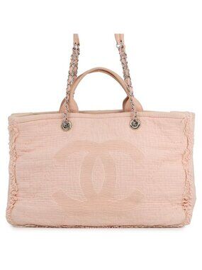 Chanel Tote CC Logo Large Shopping Canvas 2-Way